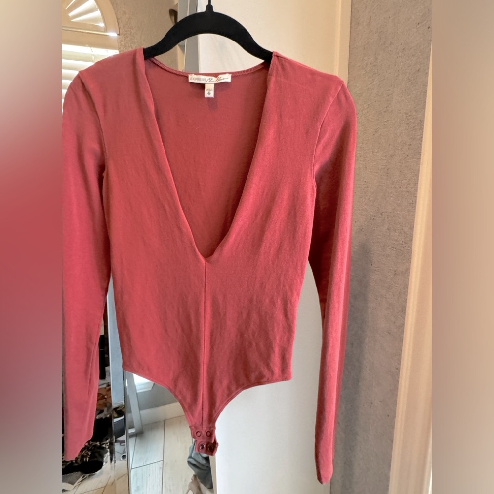 Sexy Plunging Neckline Express Bodysuit Sz XS